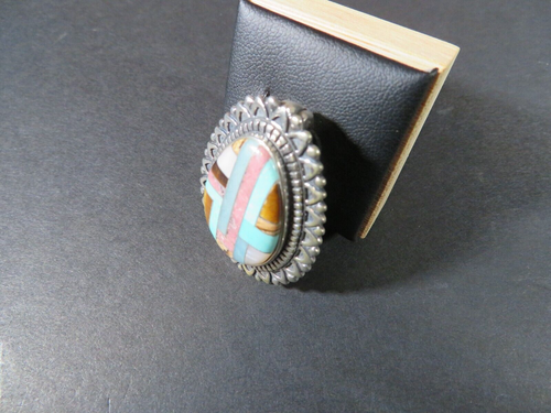 Carolyn Pollack 925 Sterling Silver Multi Stone Inlay Pendant - Picture 3 of 8