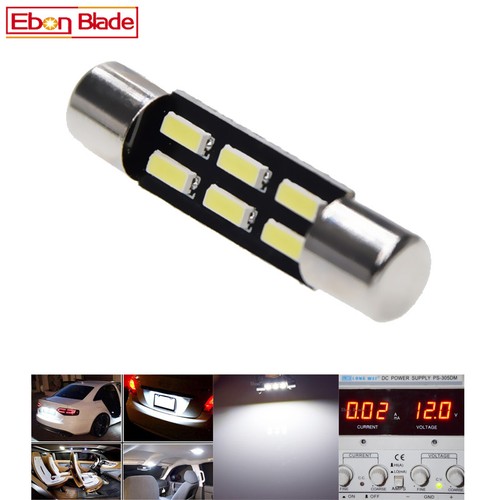 Purchase 2X WARM WHITE 41MM FESTOON 12 SMD LED LIGHT BULB GLOVE BOX/DOME/MAP LAMP 211 212 In - Foto 4