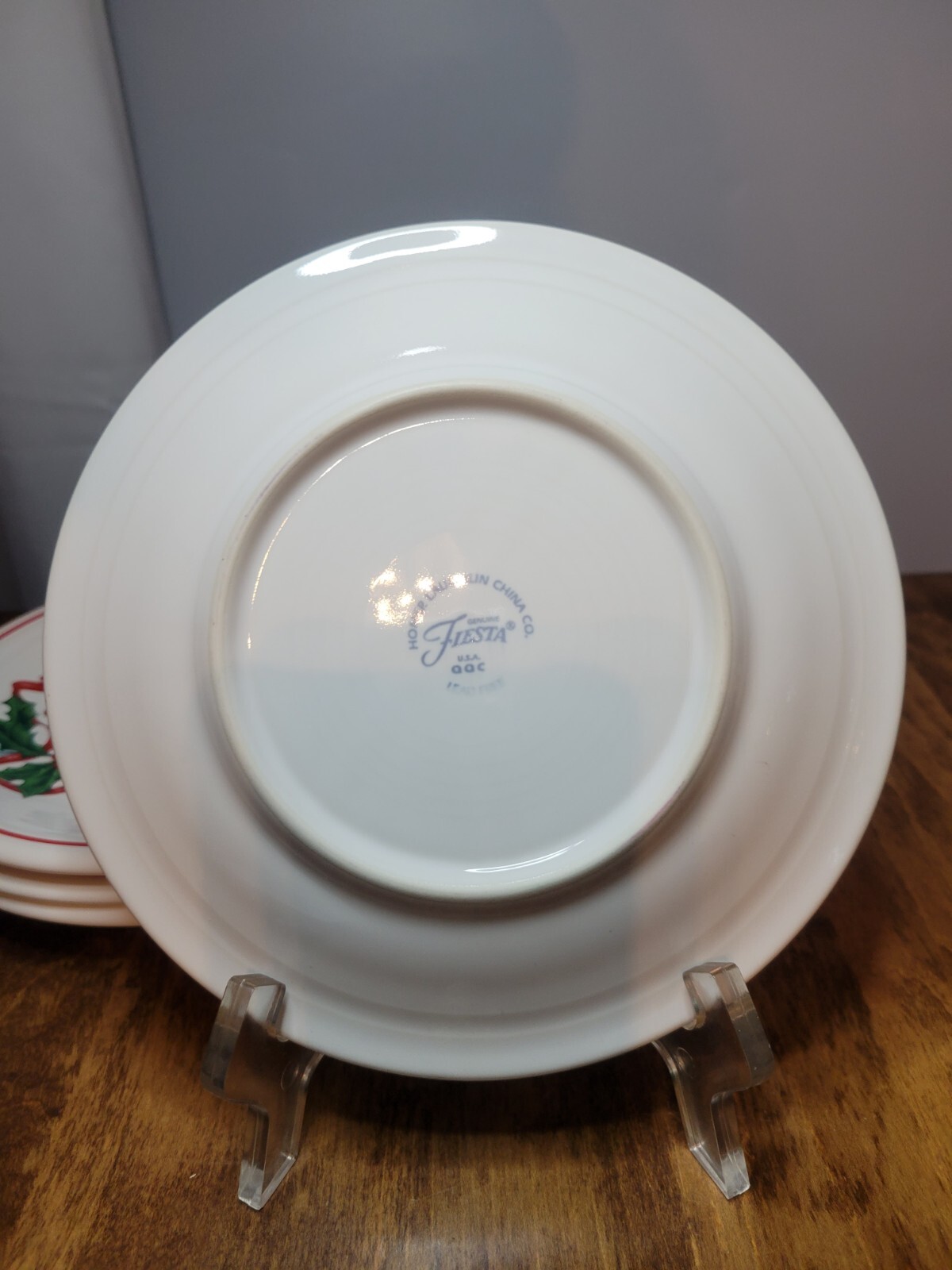 Fiesta Holly & Ribbon Christmas Salad Plate 71/4" Set Of 4 Fiestaware New eBay