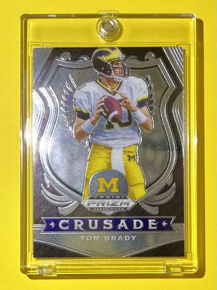 Tom Brady HOT PANINI PRIZM DRAFT PICKS CRUSADE MICHIGAN INVESTMENT #100 - Mint! - Image 2 of 4