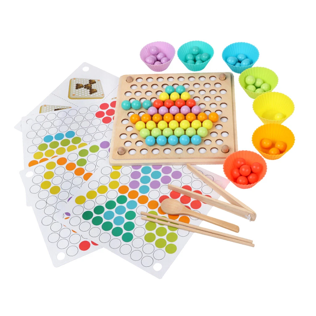 newest colorful beads clip toy kids