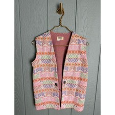 Vintage 90s Aztec Western Boho Vest Prior Westerns Denver