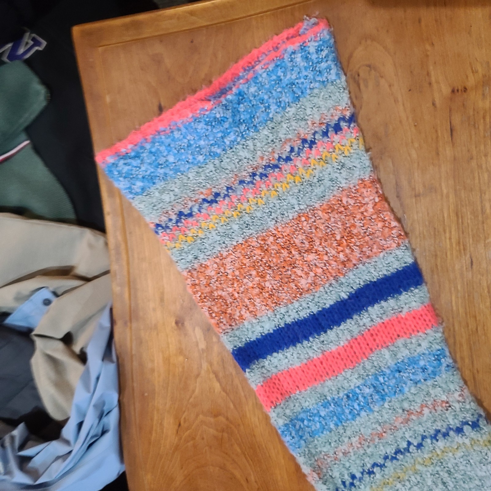 Sincerely Jules Patchwork Wool Blend Open Front C… - image 5