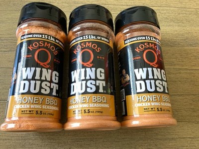 3 Kosmos Q Seasoning Wing Dust Honey BBQ Competition BBQ 5.5 Oz Each NEW