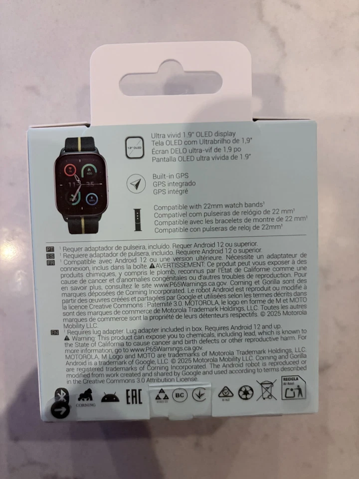 Motorola Moto Watch Fit Android Smartwatch - Trekking Green - NEW and SEALED - Image 2 of 2