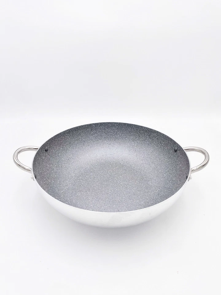 Aeternum Bialetti Wok Saltapasta 36cm 2 Manici Induzione Antiaderente Pietra - Immagine 2 di 4