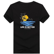 Kids Retro Life Is Better In The Summer Sunset Beach Graphic Printed T-Shirt