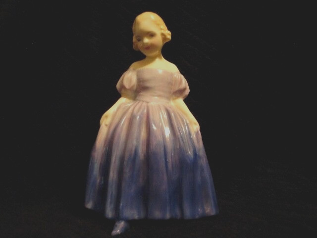 Royal Doulton MARIE HN1370 WA, Little Girl Blue/Lavender Formal -Vintage