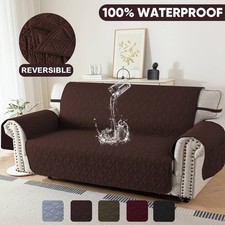 3/4 Seater Quilted Sofa Cover Water Resistant Couch Slipcover Protector Pet Mat