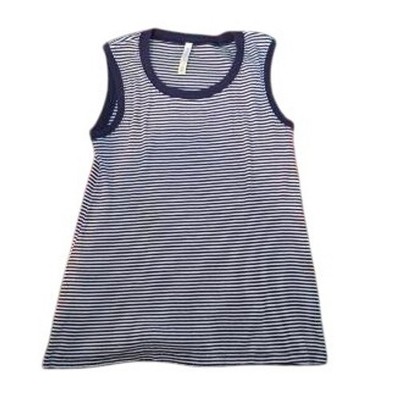 White Stag Striped Tank Top Blue & White Sleeveless Casual Top Sz L(12/14)