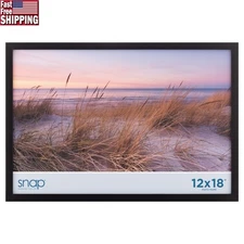 12x18 Picture Frame Wall Mount Solid Wood Easy Open Durable Glass Hangers New