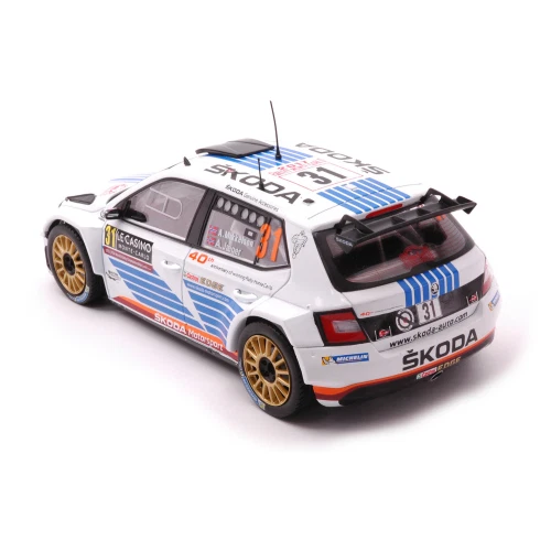 SKODA FABIA R5 N.31 RALLY MONTE CARLO 2017 MIKKELSEN/JAEGER 1:24 Ixo Model Auto  - Immagine 2 di 3