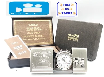 Batterie ersetzt 3. März 26🎦👀✨unbenutzt✨ Nikon F5 Zippo Taschenuhr aus Japan - Bild 1 von 4