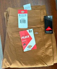 Dickies Flex Regular 32x32 Brown carpenter Pants New