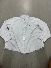 Brooks Brothers The Original Polo Shirt Mens 2XL White Gray Striped Oxford NWT