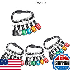 Sopclane 24PC 1/4" Hex Shank Quick Release Drill Bit Holder Keychain Extension B