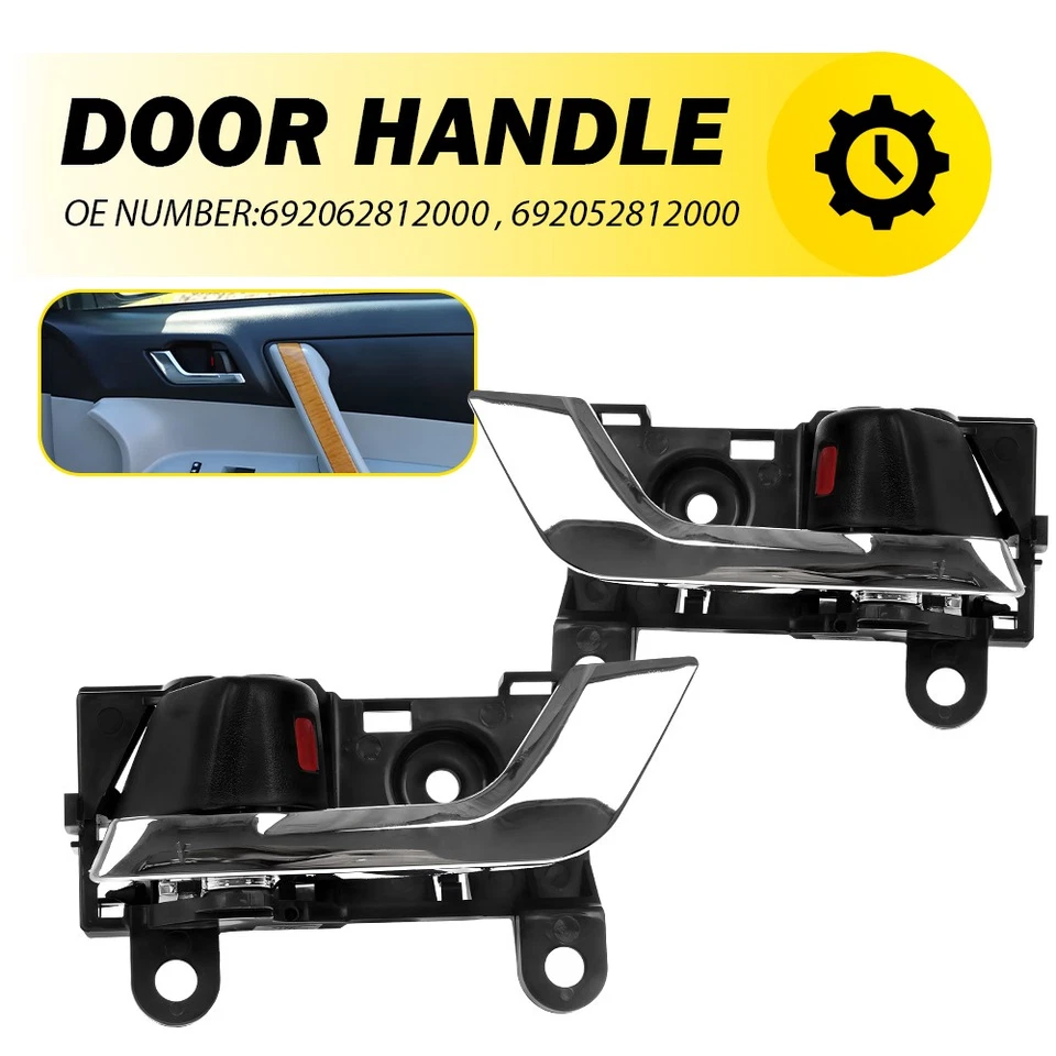 2 X левая + правая внутренняя дверная ручка хром + черный подходит 2008-2013 Toyota Highlander - Изображение 2 из 4