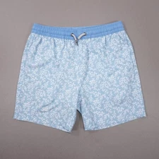 Fair Harbor Bayberry Lined Swim Trunks Shorts Boys XL Mist Seaweed Blue EUC