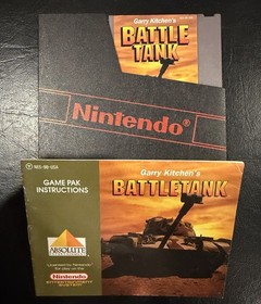 Garry Kitchen's Battle Tank (Nintendo NES) 1990 Official Nintendo Untested