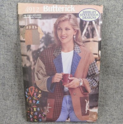 Butterick 4912 Misses Cat Dancing Jackets below hip size Small-Large 8-18 Uncut