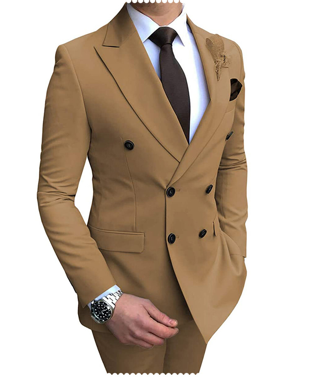 Men 2 Piece Suit Groom Bestman Wedding Prom Formal Party Tuxedo Suit 40r 42r 44r