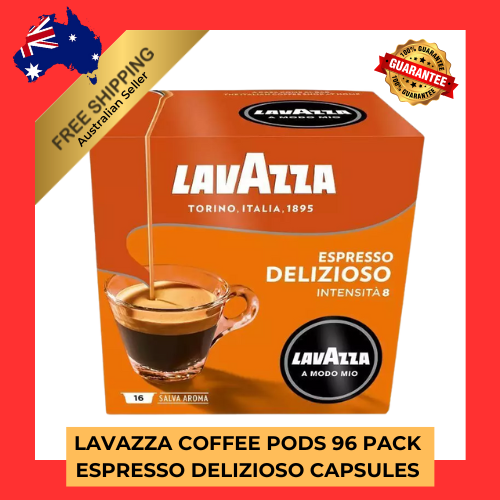 Lavazza Coffee Pods 96 Pack Espresso Delizioso Capsules Sweet Smooth & Strong - Picture 1 of 10