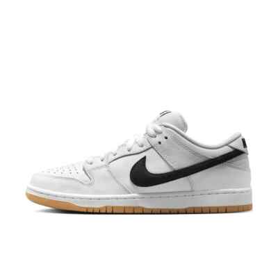 NIKE SB Dunk Low Pro White and Gum Light Brown Shoes CD2563-101