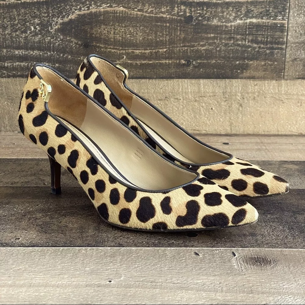 Tory Burch Women s Elizabeth Calf Hair Pump Shoes Leopard Print