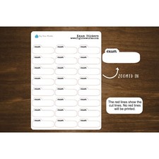 Exam Stickers, Exam Test Reminders for Planners, Journals, and Notebooks