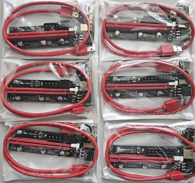 PCIe 1X To 16X GPU Riser Ethereum Mining ETH - Pack Of 6 - FREE SHIPPING!