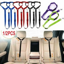 1/2pcs Dog Car Safety Seat Belt Restraint Harness Leash Travel Clip for Pet Cat