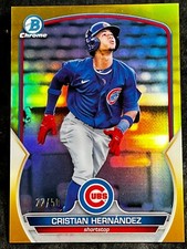 2023 Bowman Chrome GOLD REFRACTOR PROSPECT ROOKIE Cristian Hernandez 22/50