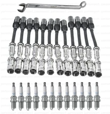 Ignition Tune-Up Kit 12 NGK Spark Plugs + Wires + Tool for Mercedes V6 M112