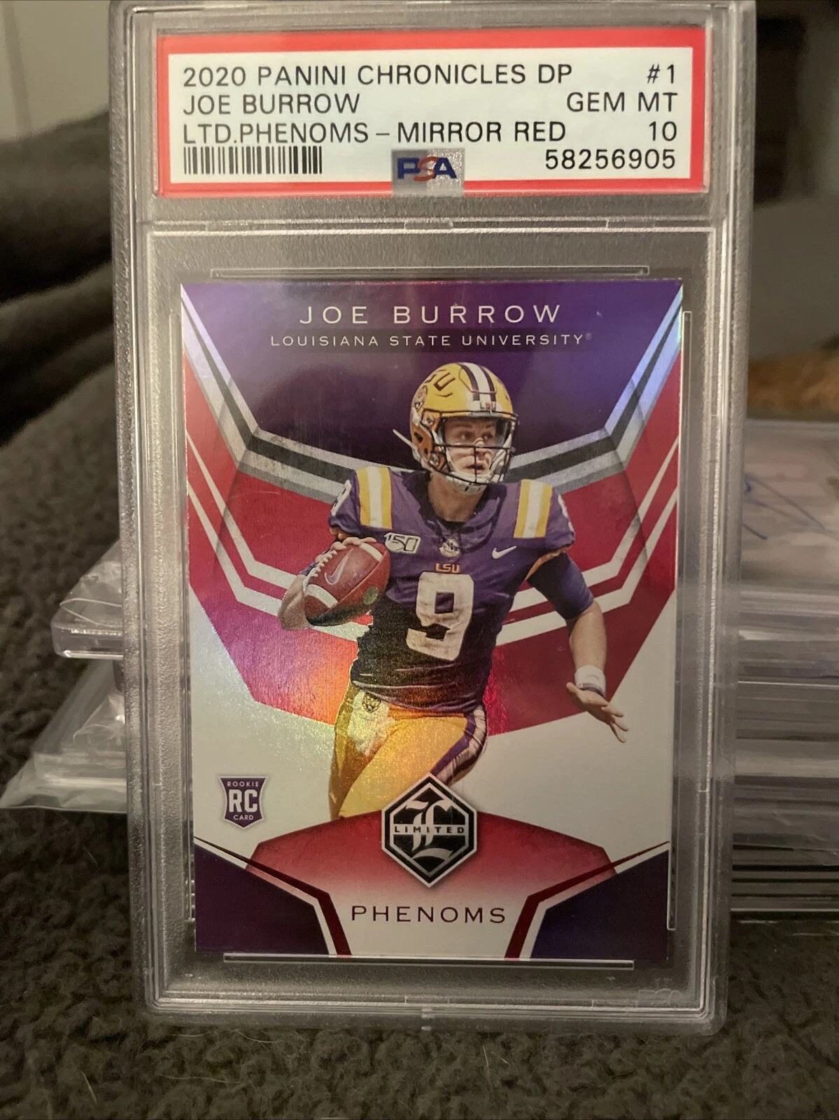 Joe Burrow Panini Chronicles Draft Picks Limited Phenoms #1 Mirror Red