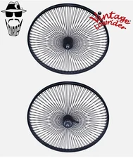 Vintage Original Lowrider 26" Bicycle WHEEL SET 144 Spoke Coaster Brake Black.