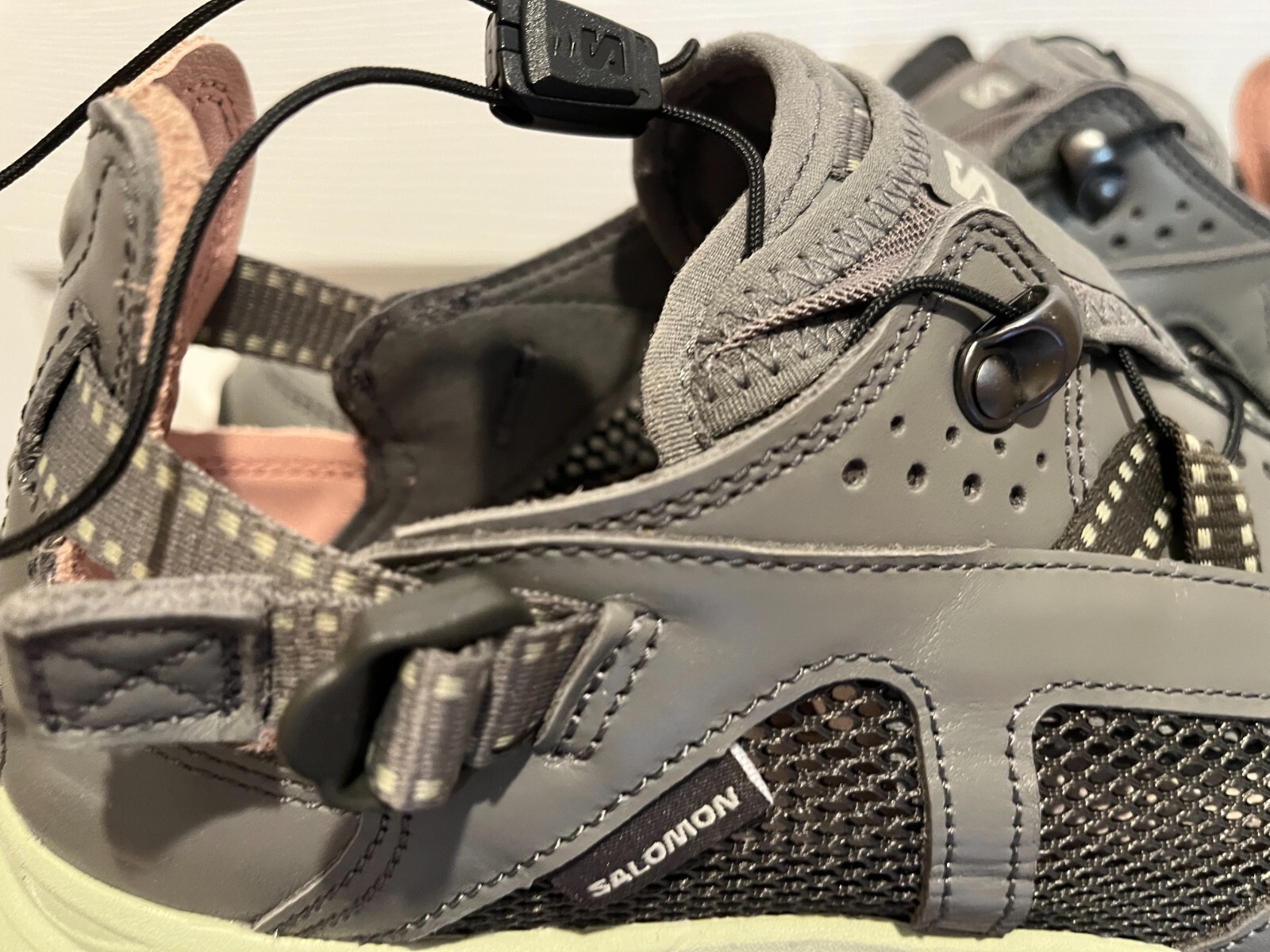 Scarpe Salomon uomo pelle techsonic grigio peltro nuove con scatola 10 5