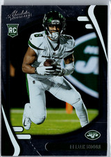 2021 PANINI ABSOLUTE ROOKIE CARD #114 GREEN  ELIJAH MOORE NEW YORK JETS 