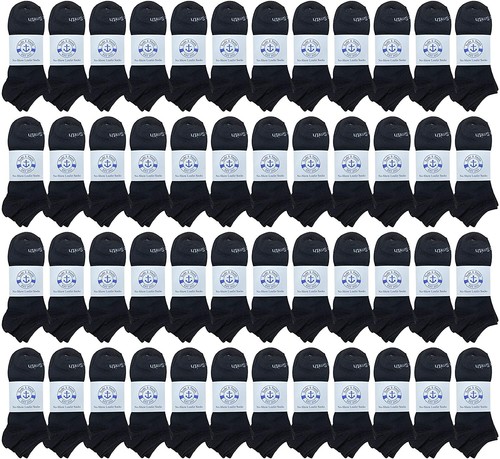 BILLIONHATS 48 Pairs of Kids Wholesale Shoe Liner Training Socks Ankle Socks 6-8 - 第 1/4 張圖片