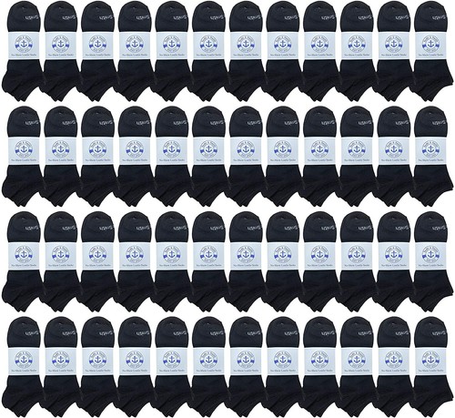 BILLIONHATS 48 Pairs of Kids Wholesale Shoe Liner Training Socks Ankle Socks 6-8 - Picture 1 of 4