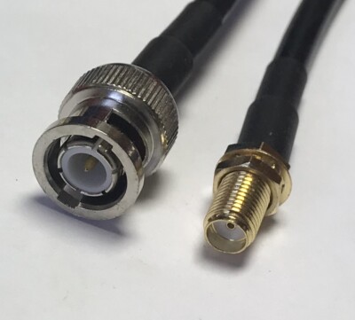 RFC240 BNC Male to SMA Female RF Pigtail 50 ohm Coaxial Cable Ship USA LOT