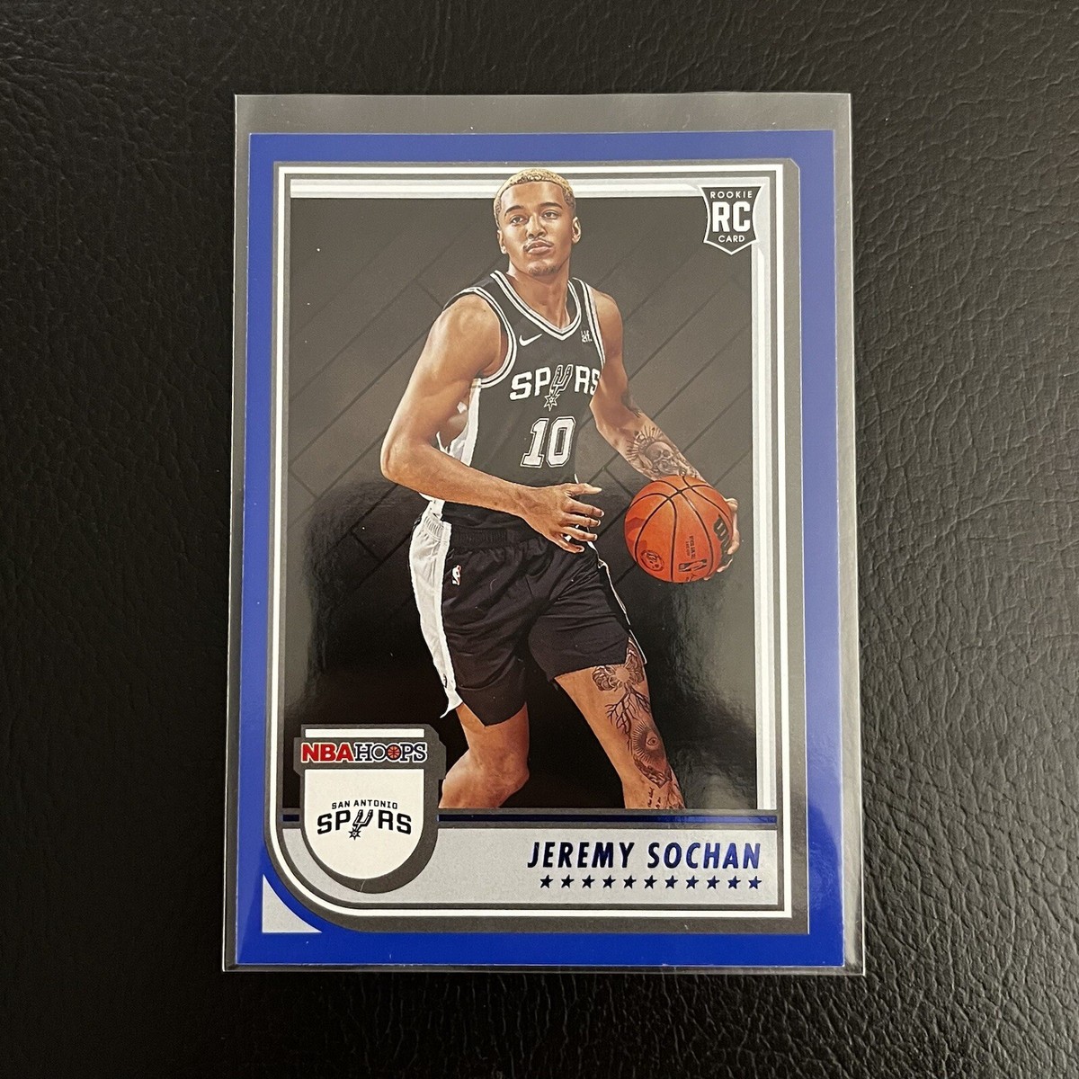 2022-23 Panini NBA Hoops Jeremy Sochan Blue RC Spurs Rookie