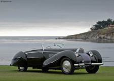 Cars 1939 bugatti type57cvollruhrbeckcabriolet2 Desk Mat Stitched