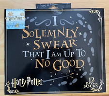 Harry Potter 12 Days Of Socks Crew  Low Cut Size 4-10 "I Solemnly Swear" Sealed