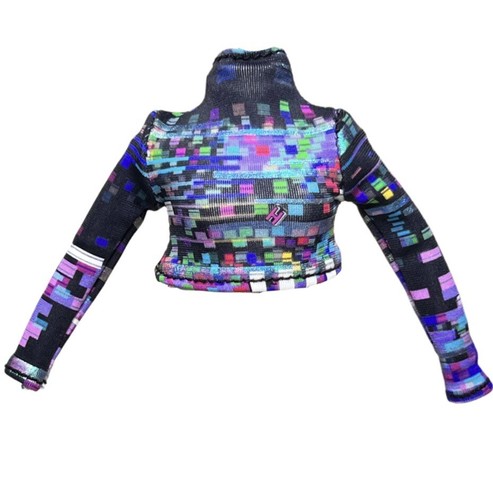 Rainbow Shadow High Reina Glitch Crowne Doll Outfit Long Sleeve Shirt Top Purple