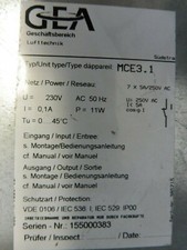 1 x GEA HAPPEL MCE3.1, Steuermodul; Steuergerät; Lufttechnik; 11W