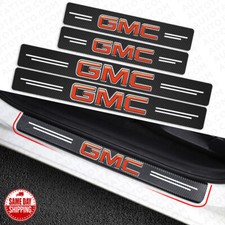 4x Gmc Car Door Plate Sill Scuff Cover Anti Scratch 3d Decal Sticker Protector