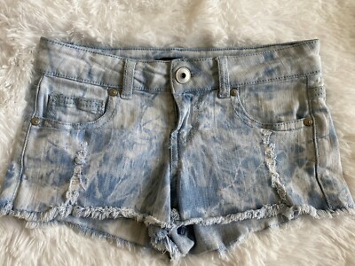 Forever 21 Women's Size 25 Denim Tie Dye Distressed Light Blue