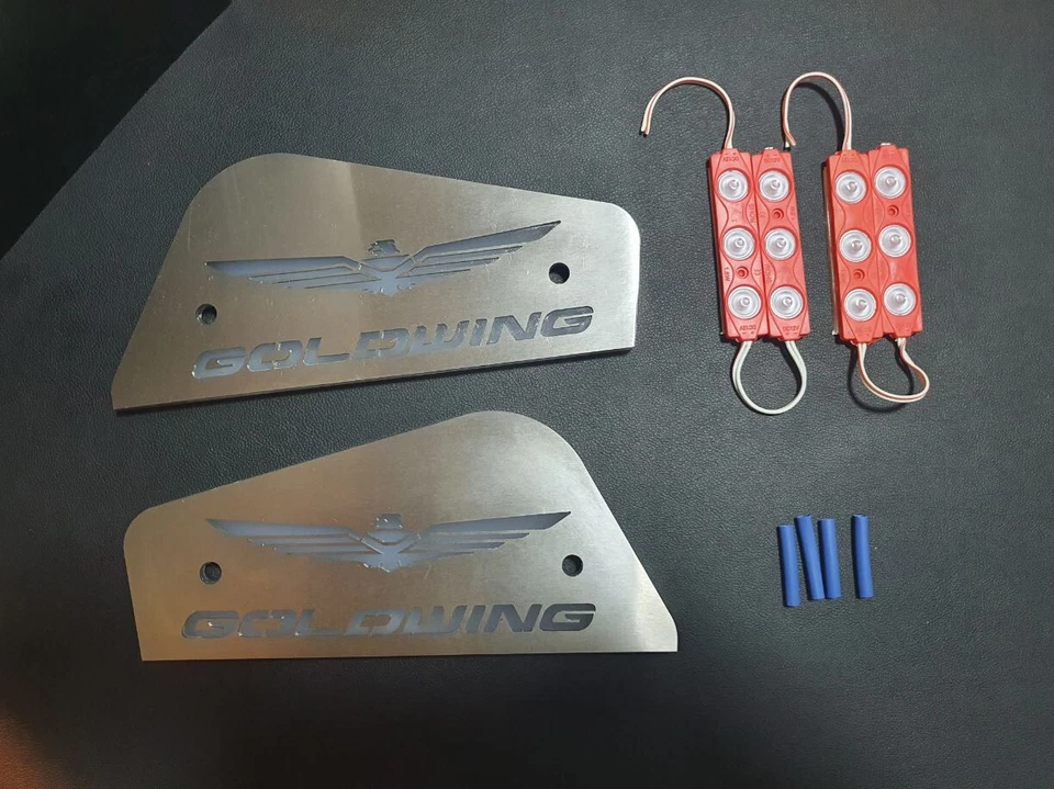 FREE SHIPPING Gold Wing Honda GL1800 lighting floorboard covers with red LED - Bild 2 von 4