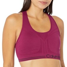 Calvin Klein Performance Women's Medium Impact Seamless Bra with Removable Cups,
