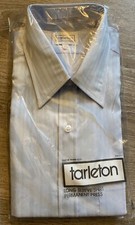 Tarleton Permanent Press Shirt Button Down Long Sleeve Blue Men  s 16 1/2, 34/35